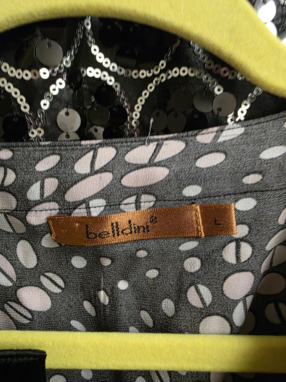 Belldini Black Sleeveless Blouse with Pink Dot Pattern - Picture 2 of 2
